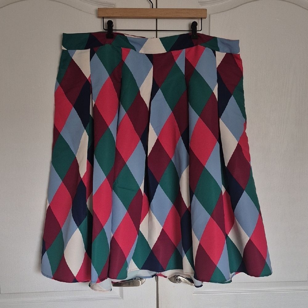 Torrid Multicolour Diamond Pleated A-Line Skirt